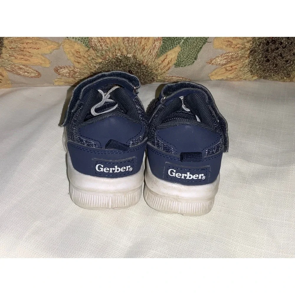 Gerber Sneakers Toddler‎ Walking Shoes First Walker Hook Loop Blue Size 5
